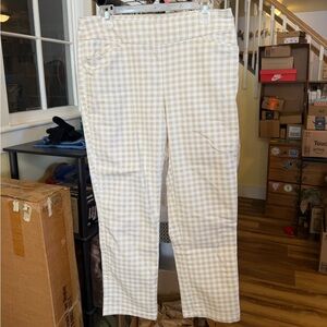 1/2 off bundles of 3+ Croft & Barrow Cream and White Checkered Pants